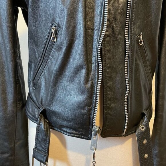 Vintage Berman's Leather 80's Motorcycle Jacket Size Small - Picture 4 of 16